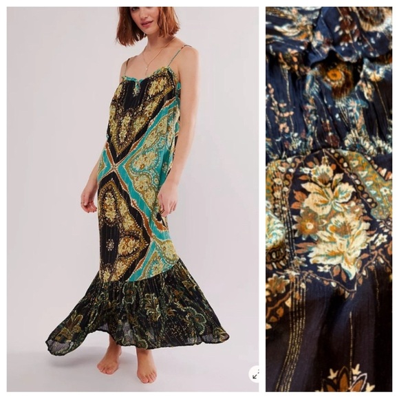 New! Intimately Free People Mojave Mermaid Maxi Slip Dress 10923 - Picture 1 of 14